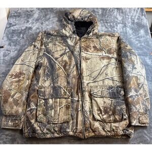 Y2K Vintage Realtree Xtra Camo Hunting Jacket Coat Mens Large Waterproof